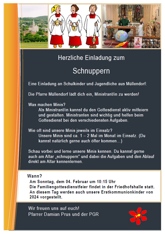 Vorstellung Erstkommunionkinder Ministrantenschnuppern
